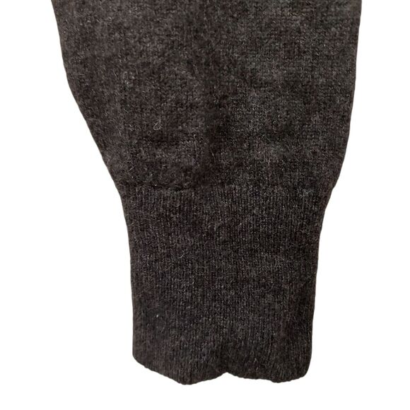 Vince Sweater Mens Medium Gray Black 100% Cashmere Color Block Knitted Office - Picture 7 of 12